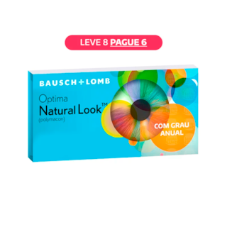 Lentes de Contato Coloridas Optima Natural Look - Anual - COM GRAU