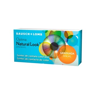 Lentes de Contato Coloridas Optima Natural Look - Anual - COM GRAU