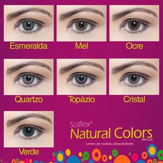 Lentes de Contato Coloridas Solflex Natural Colors - Mensal - SEM GRAU